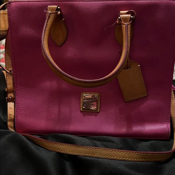Dooney & Bourke Handbags - Dooney & Bourke Pink Janine Leather Top Handle and Crossbody Strap Purse